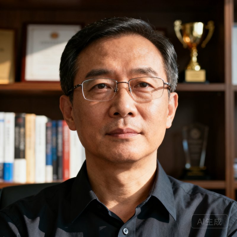 林振宇，JJB竞技宝联合创始人兼CEO，前腾讯电竞策略总监，一位戴着眼镜、神情专注的四十岁男性，身穿深色衬衫，背景为办公室书架。